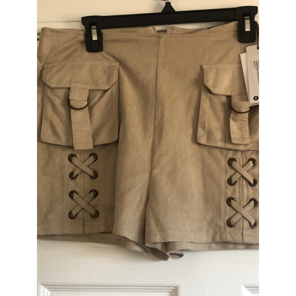AURELLA Pocket Faux Suede Shorts in Sand Size 4 #D228653116122